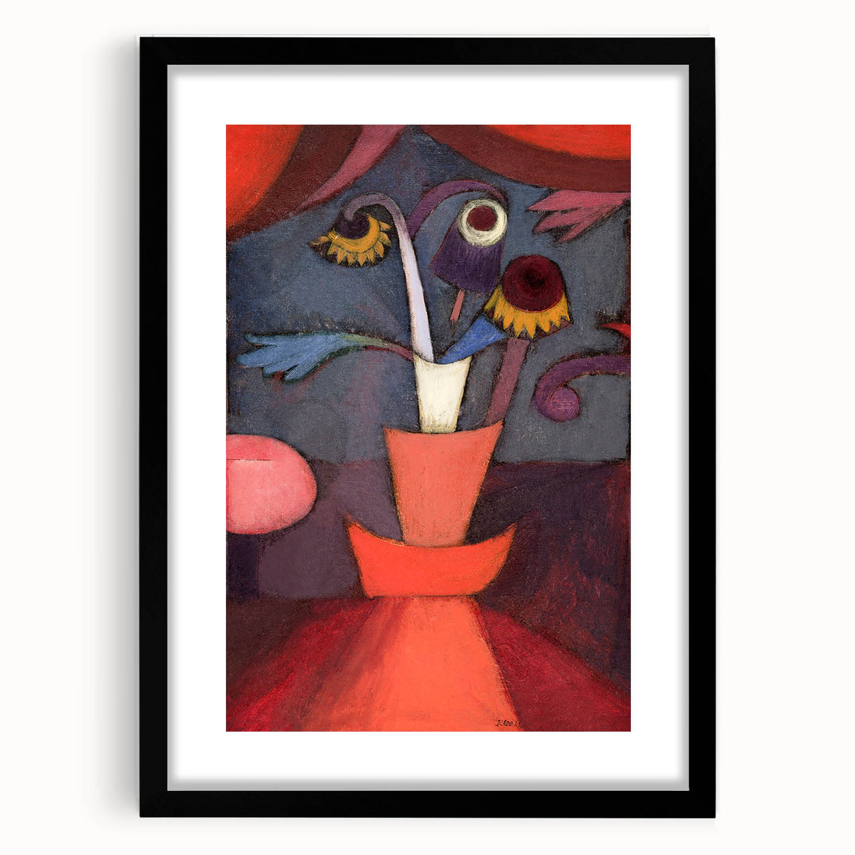 Modern Wall Art: Paul Klee’s Abstract Autumn Flowers in Bold Hues
