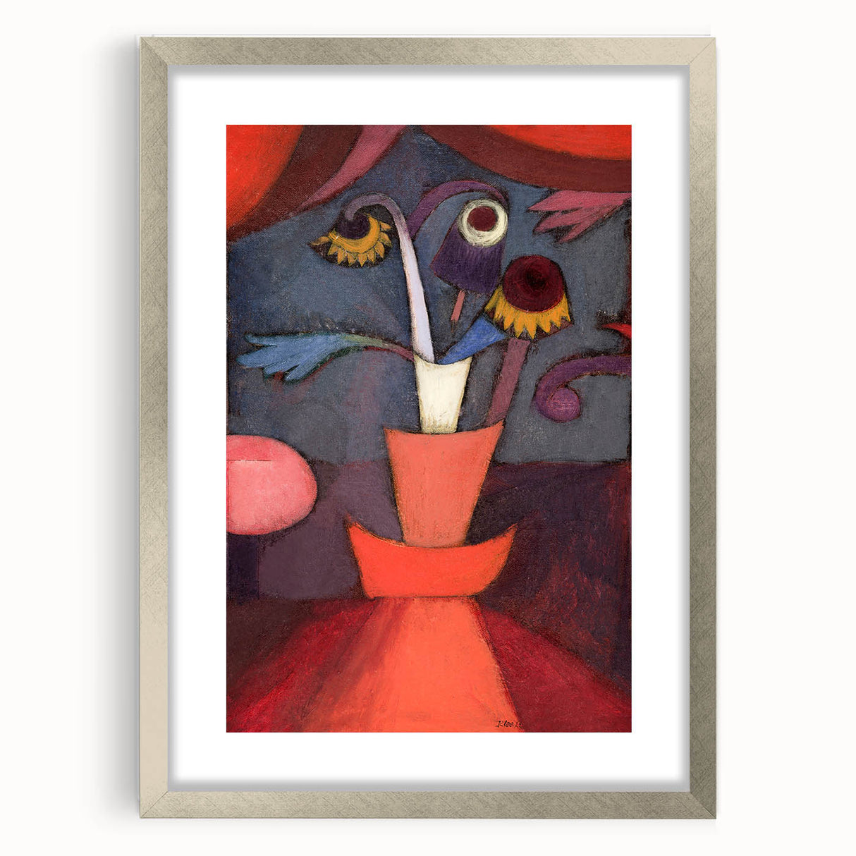 Modern Wall Art: Paul Klee’s Abstract Autumn Flowers in Bold Hues