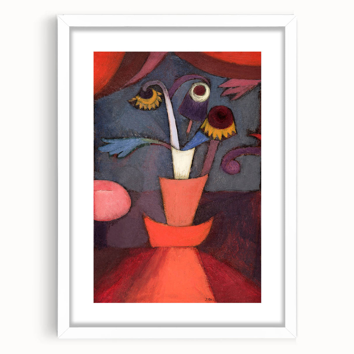 Modern Wall Art: Paul Klee’s Abstract Autumn Flowers in Bold Hues