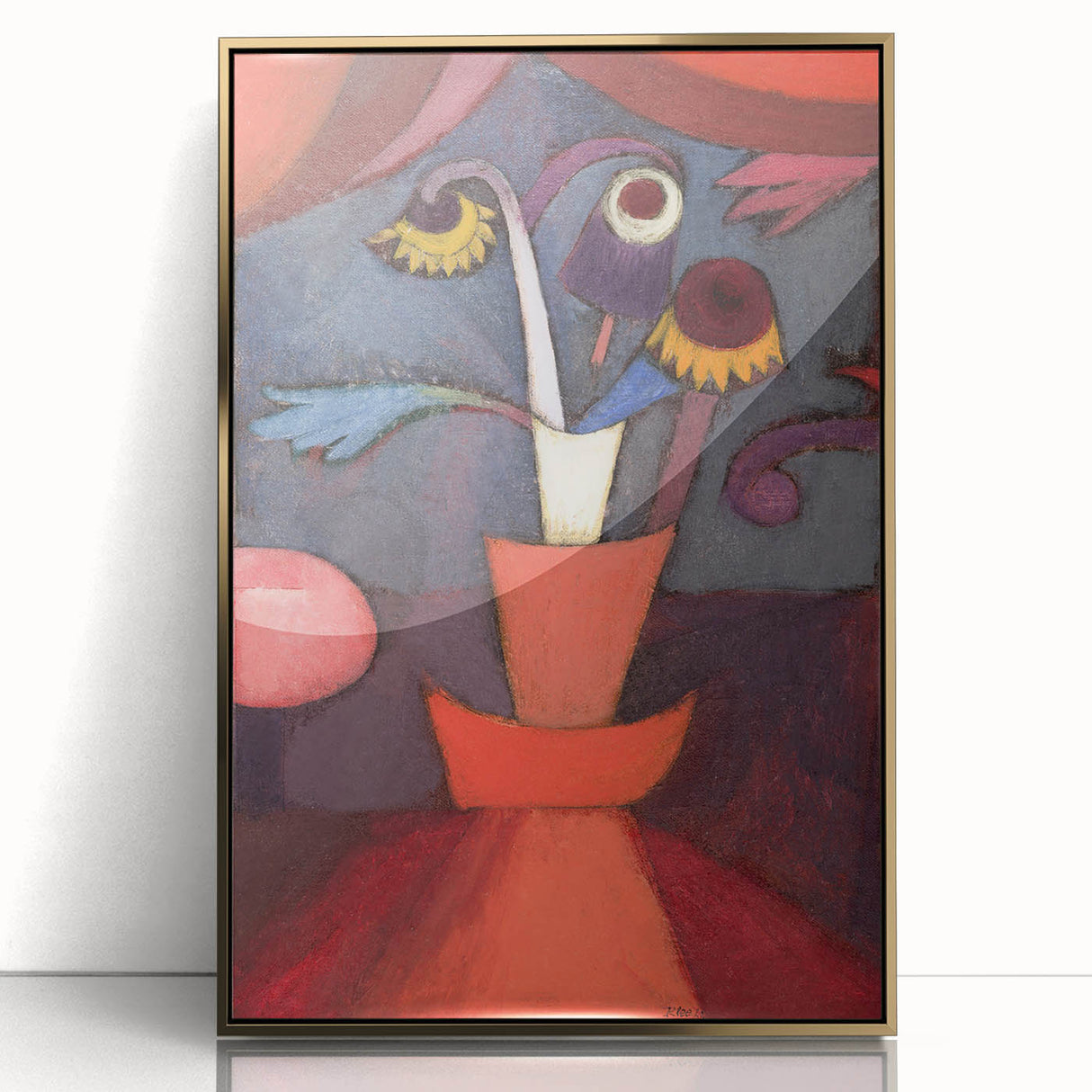 Modern Wall Art: Paul Klee’s Abstract Autumn Flowers in Bold Hues