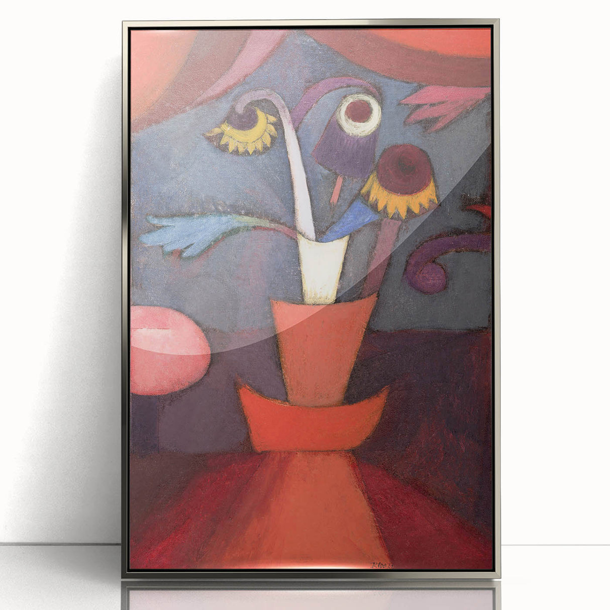 Modern Wall Art: Paul Klee’s Abstract Autumn Flowers in Bold Hues