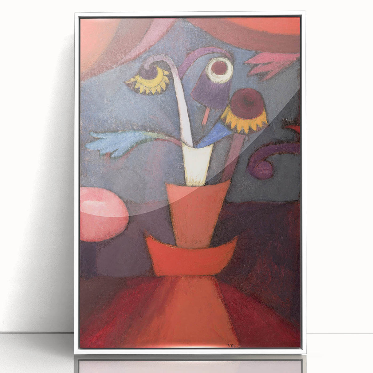 Modern Wall Art: Paul Klee’s Abstract Autumn Flowers in Bold Hues