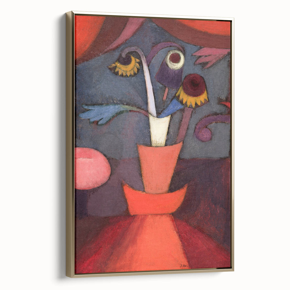 Modern Wall Art: Paul Klee’s Abstract Autumn Flowers in Bold Hues