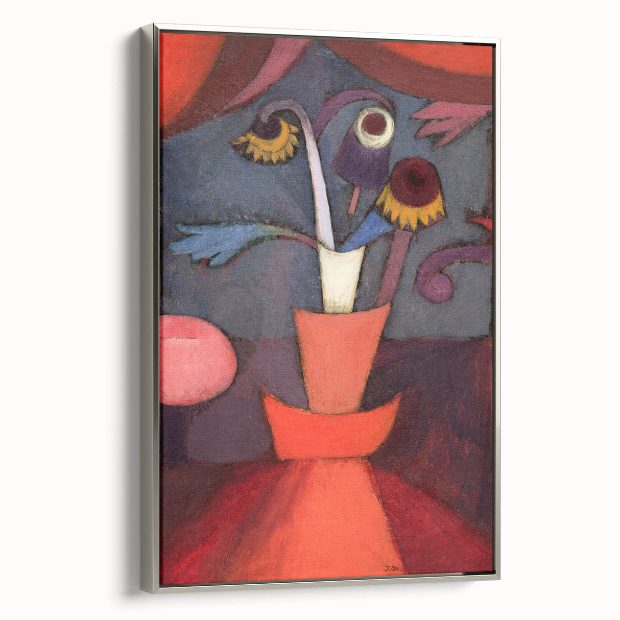Modern Wall Art: Paul Klee’s Abstract Autumn Flowers in Bold Hues