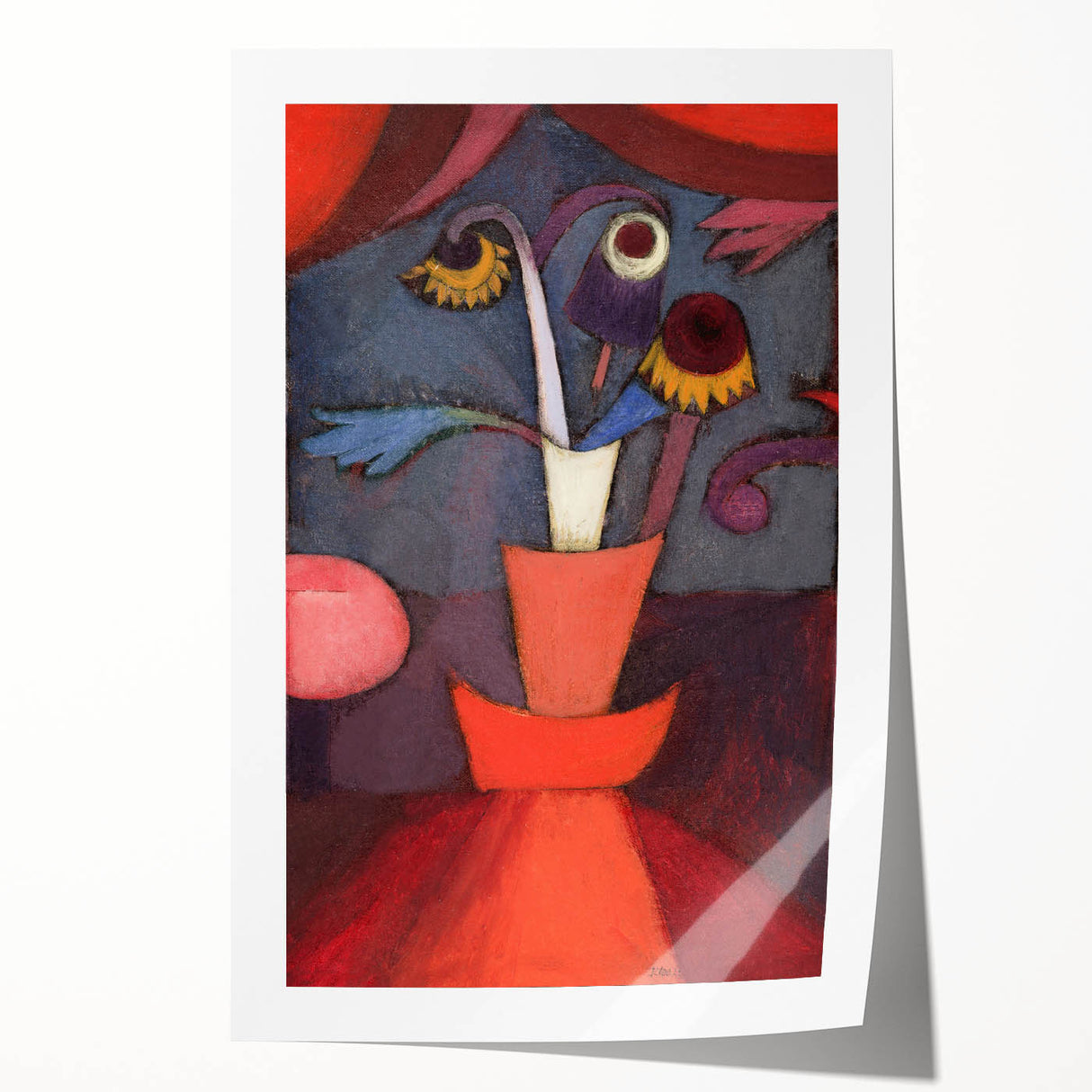 Modern Wall Art: Paul Klee’s Abstract Autumn Flowers in Bold Hues