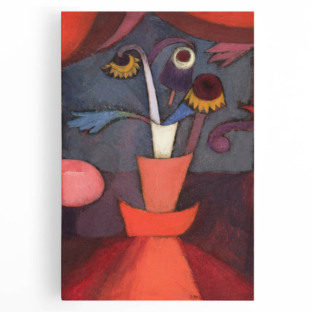 Modern Wall Art: Paul Klee’s Abstract Autumn Flowers in Bold Hues
