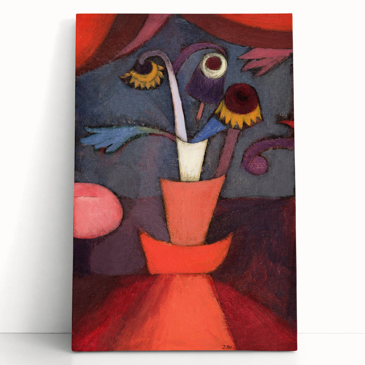 Modern Wall Art: Paul Klee’s Abstract Autumn Flowers in Bold Hues