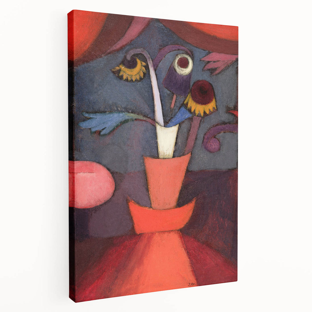 Modern Wall Art: Paul Klee’s Abstract Autumn Flowers in Bold Hues
