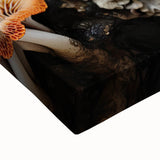 Large art depicting a black and white landscape on stretched canvas, suitable for bedroom wall decor.