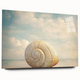 Large abstract wall art featuring swirling blue and green patterns on acrylic glass, ideal for bedroom or dining room decor.
