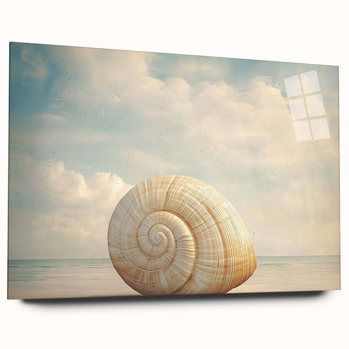 Large abstract wall art featuring swirling blue and green patterns on acrylic glass, ideal for bedroom or dining room decor.