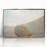 Mid-century modernist art depicting close-up elements of nature in silver acrylic frame, ideal for nursery wall decor.