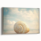 Landscape art painting of a serene lake scene in muted green and blue tones on a framed canvas, ideal for a living room.