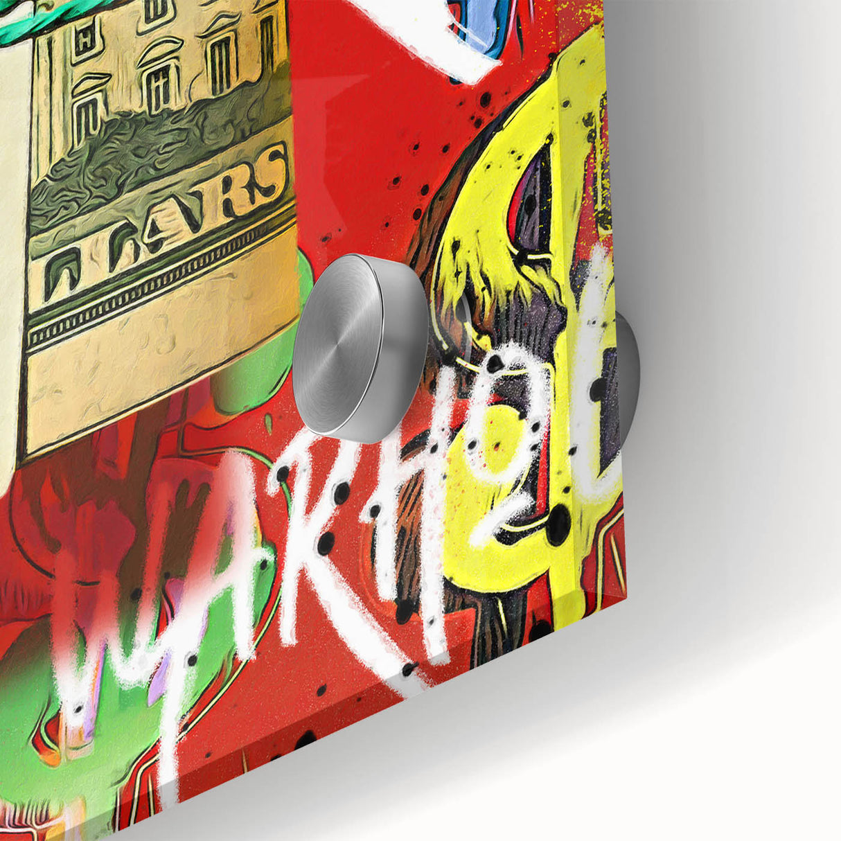 Bold Pop Art Wall Art - Dollar Sign Canvas with Red and Yellow