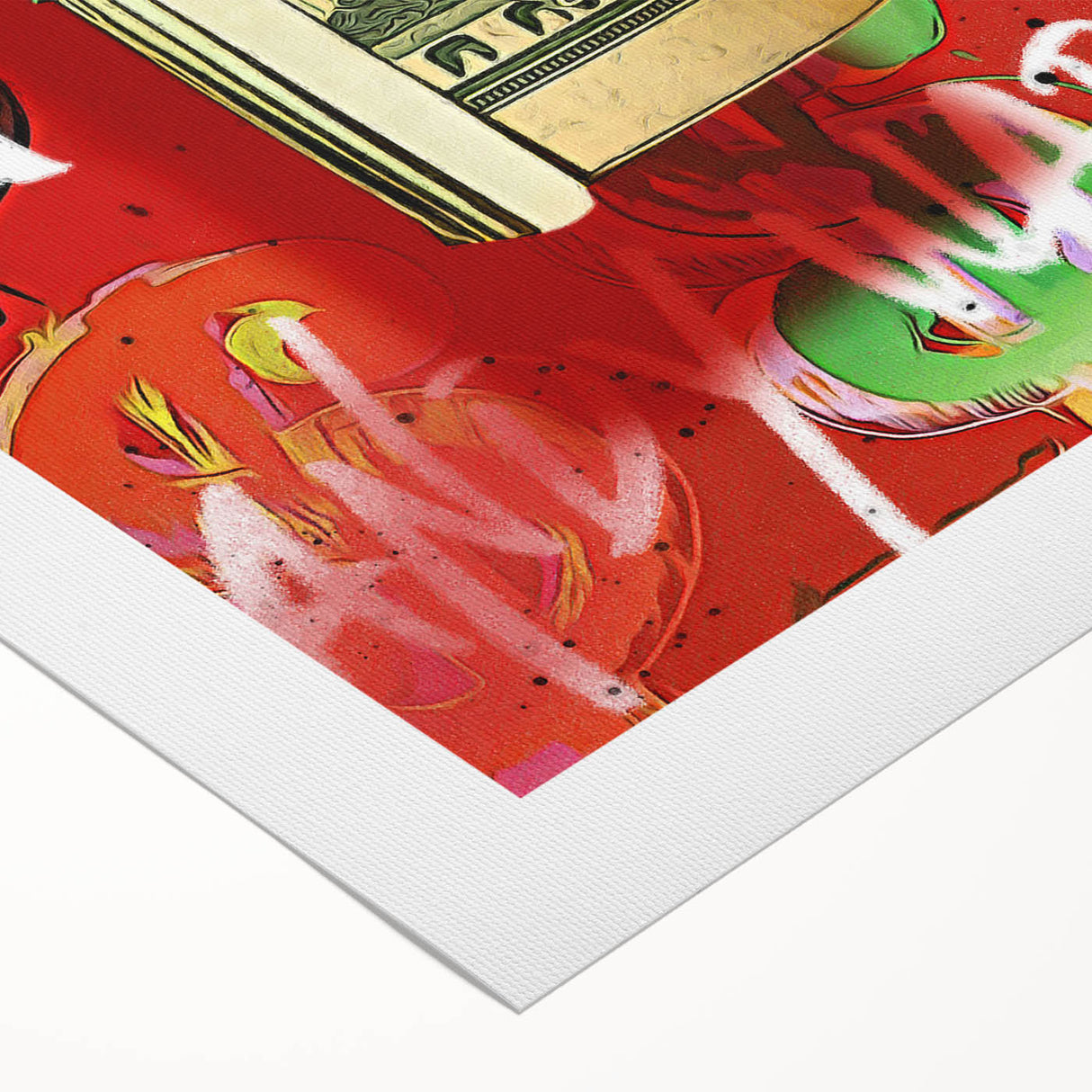 Bold Pop Art Wall Art - Dollar Sign Canvas with Red and Yellow