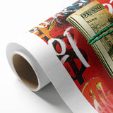 Bold Pop Art Wall Art - Dollar Sign Canvas with Red and Yellow