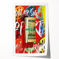 Bold Pop Art Wall Art - Dollar Sign Canvas with Red and Yellow