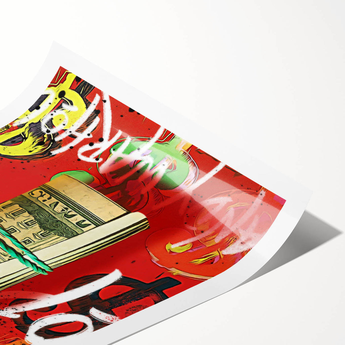 Bold Pop Art Wall Art - Dollar Sign Canvas with Red and Yellow