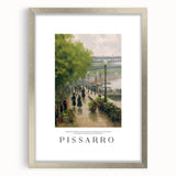 Textured abstract art print in cool gray and blue tones, displayed in a silver frame, suitable for bedroom wall decor.