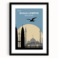Retro Kuala Lumpur Travel Poster – Vintage Prints & Retro Wall Art