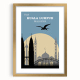 Retro Kuala Lumpur Travel Poster – Vintage Prints & Retro Wall Art