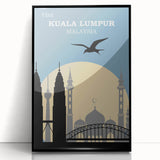 Retro Kuala Lumpur Travel Poster – Vintage Prints & Retro Wall Art