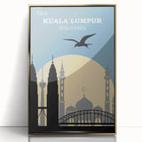 Retro Kuala Lumpur Travel Poster – Vintage Prints & Retro Wall Art