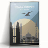 Retro Kuala Lumpur Travel Poster – Vintage Prints & Retro Wall Art