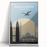 Retro Kuala Lumpur Travel Poster – Vintage Prints & Retro Wall Art