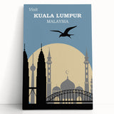 Retro Kuala Lumpur Travel Poster – Vintage Prints & Retro Wall Art