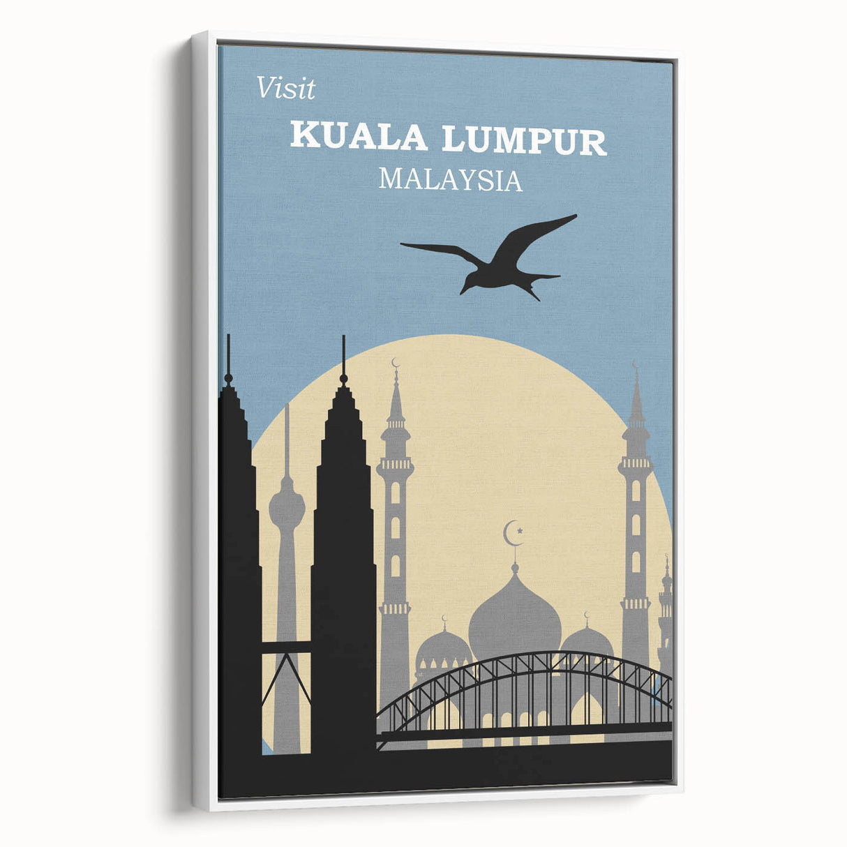 Retro Kuala Lumpur Travel Poster – Vintage Prints & Retro Wall Art
