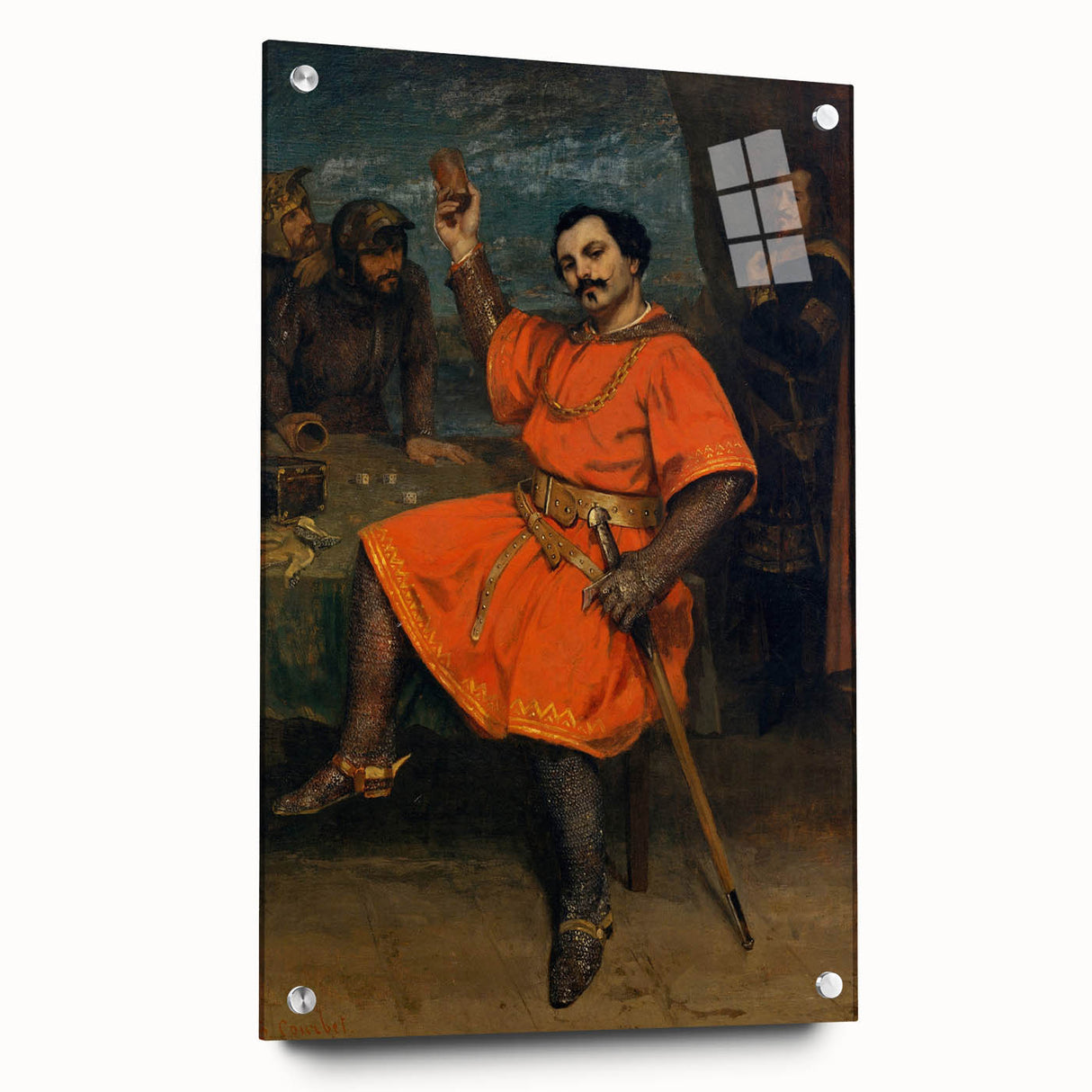 Realism Art Prints - Portrait of Louis Guéymard by Gustave Courbet