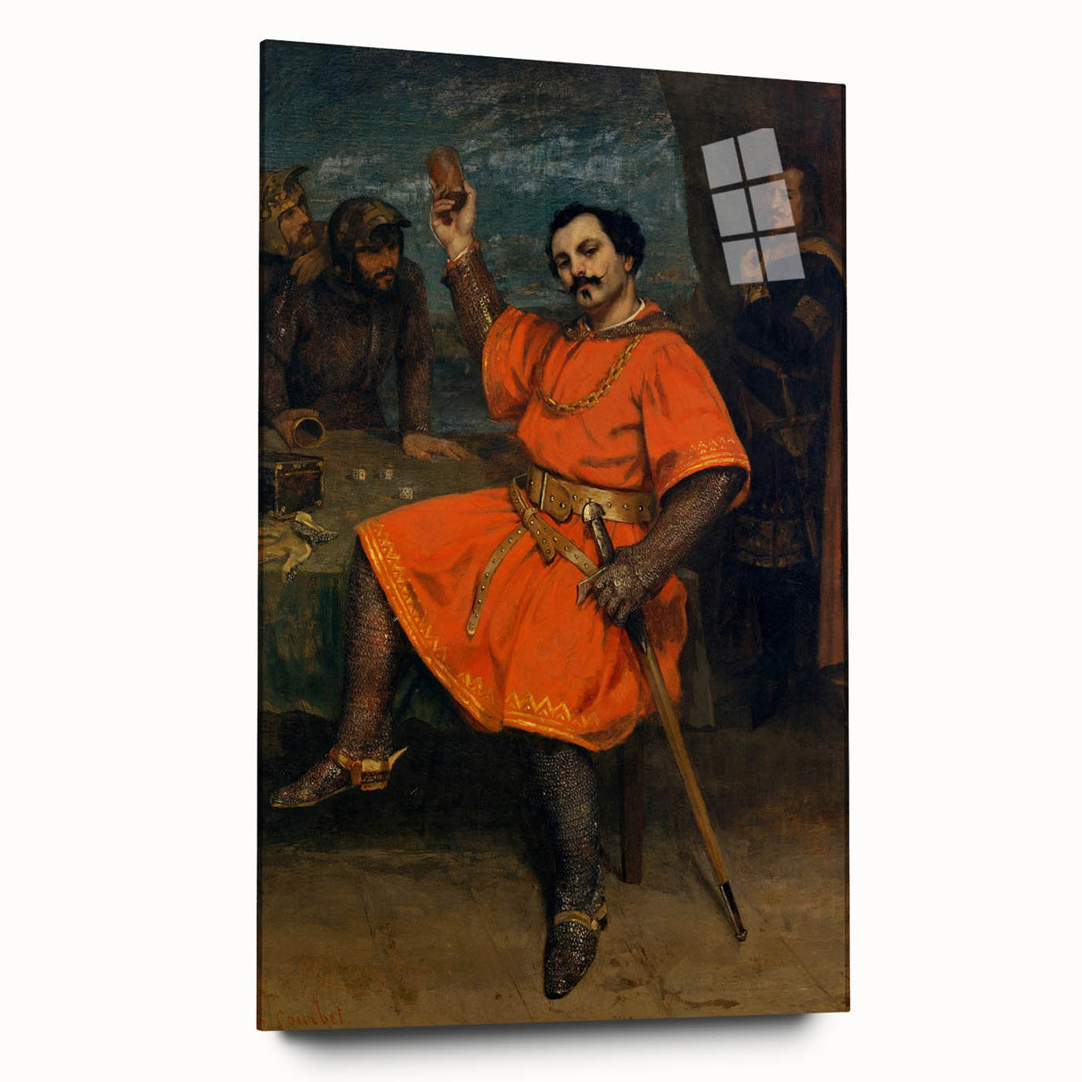 Realism Art Prints - Portrait of Louis Guéymard by Gustave Courbet
