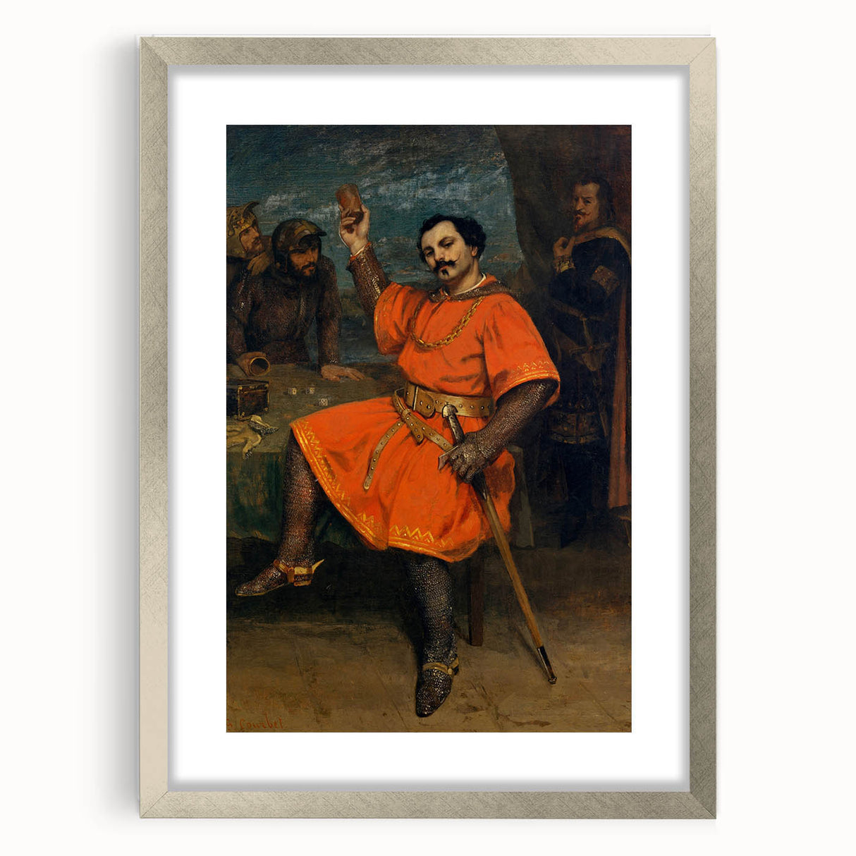 Realism Art Prints - Portrait of Louis Guéymard by Gustave Courbet