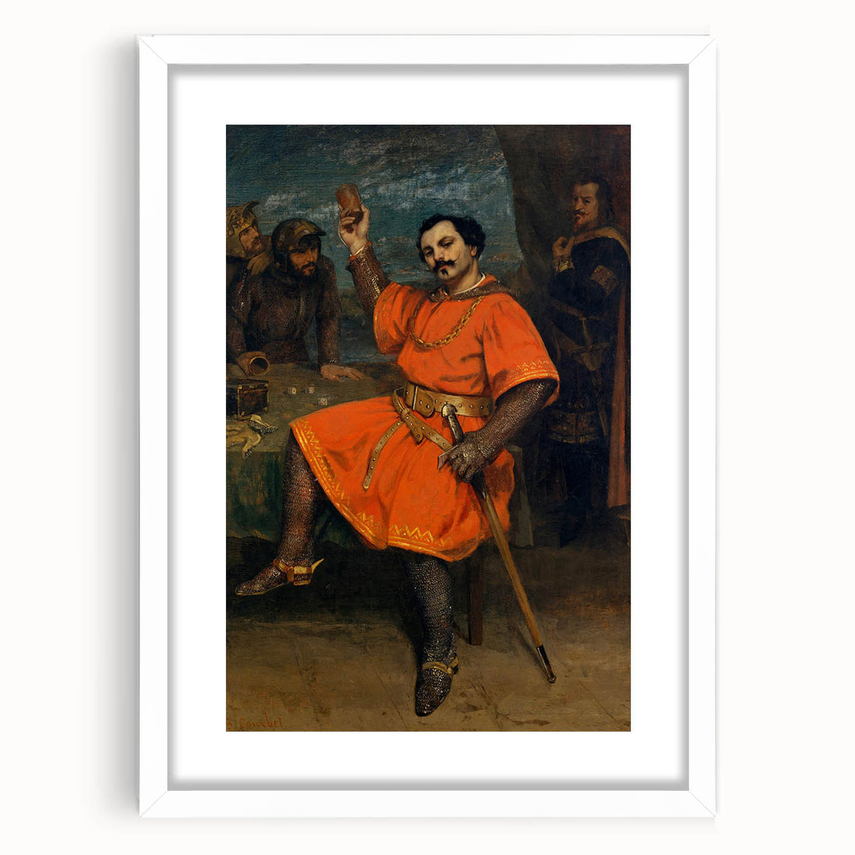 Realism Art Prints - Portrait of Louis Guéymard by Gustave Courbet