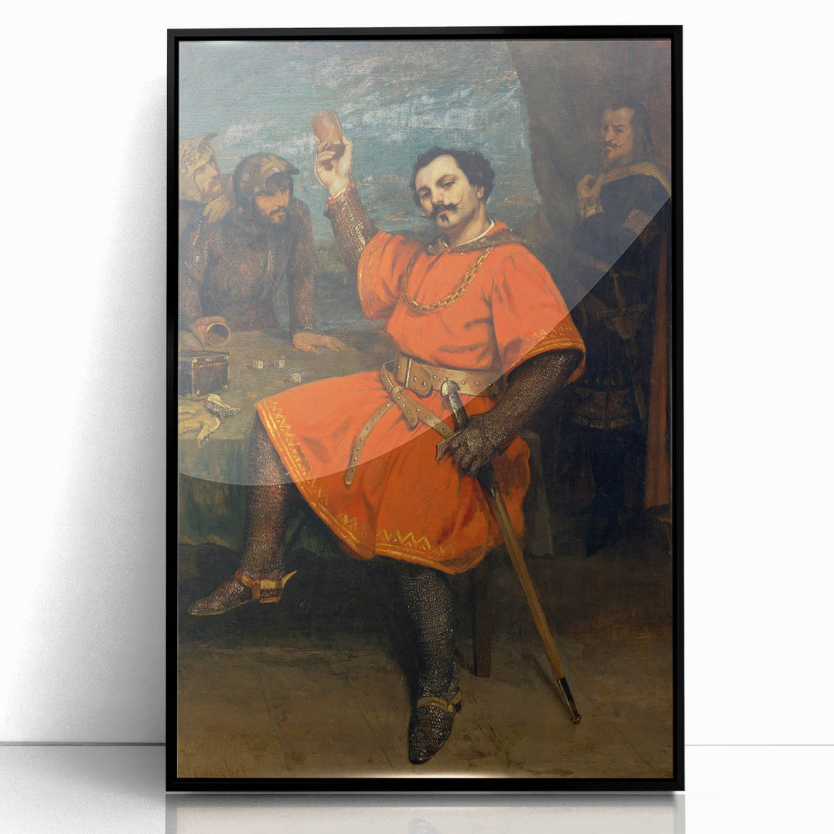Realism Art Prints - Portrait of Louis Guéymard by Gustave Courbet