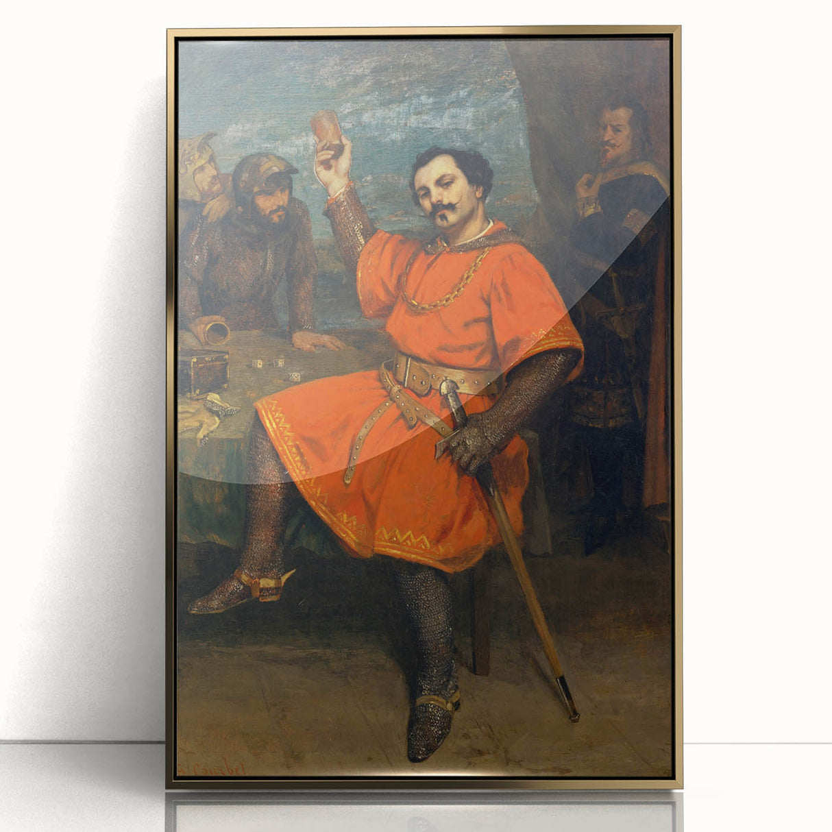 Realism Art Prints - Portrait of Louis Guéymard by Gustave Courbet
