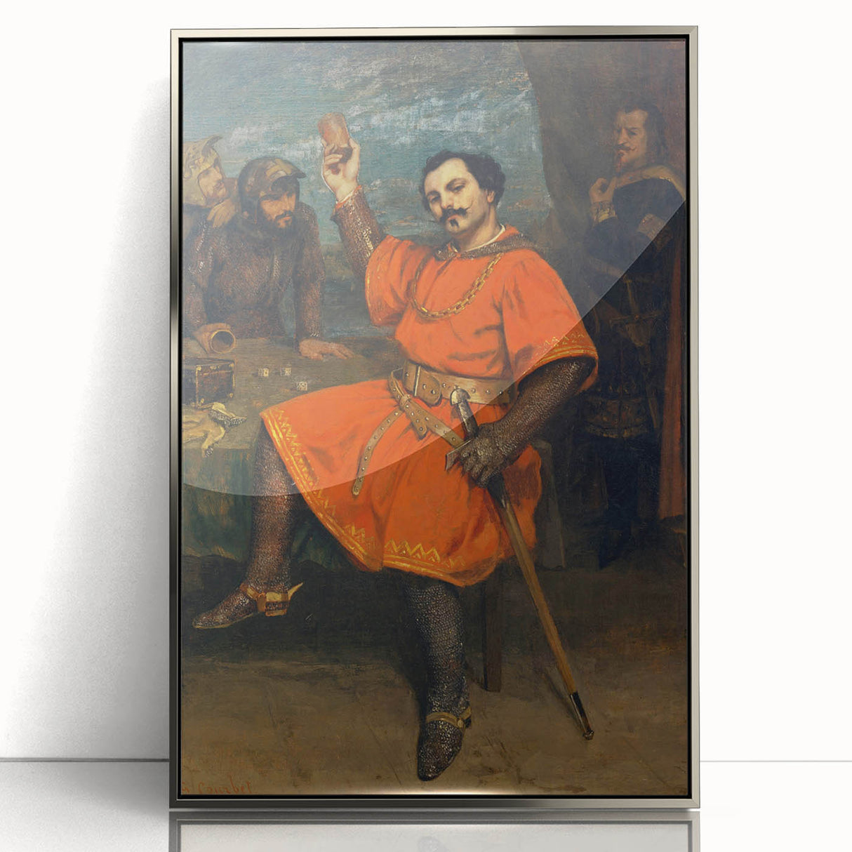 Realism Art Prints - Portrait of Louis Guéymard by Gustave Courbet