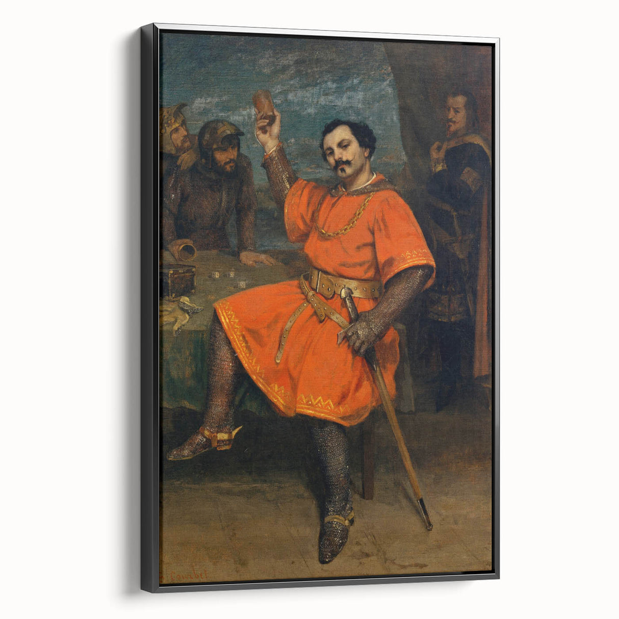 Realism Art Prints - Portrait of Louis Guéymard by Gustave Courbet