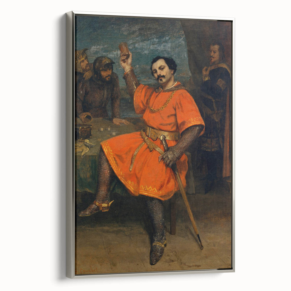 Realism Art Prints - Portrait of Louis Guéymard by Gustave Courbet