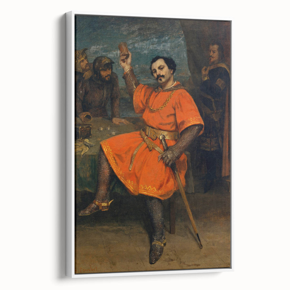 Realism Art Prints - Portrait of Louis Guéymard by Gustave Courbet