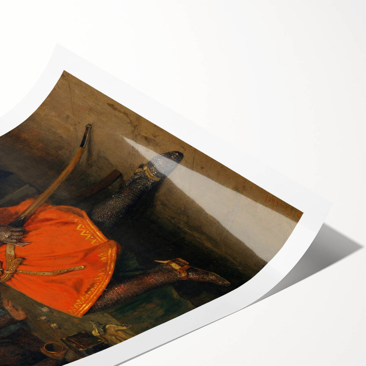 Realism Art Prints - Portrait of Louis Guéymard by Gustave Courbet