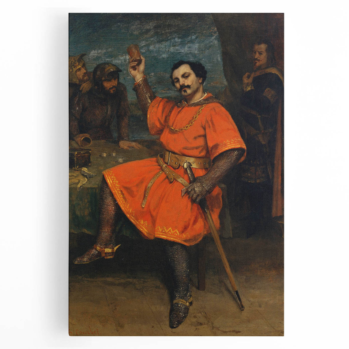Realism Art Prints - Portrait of Louis Guéymard by Gustave Courbet