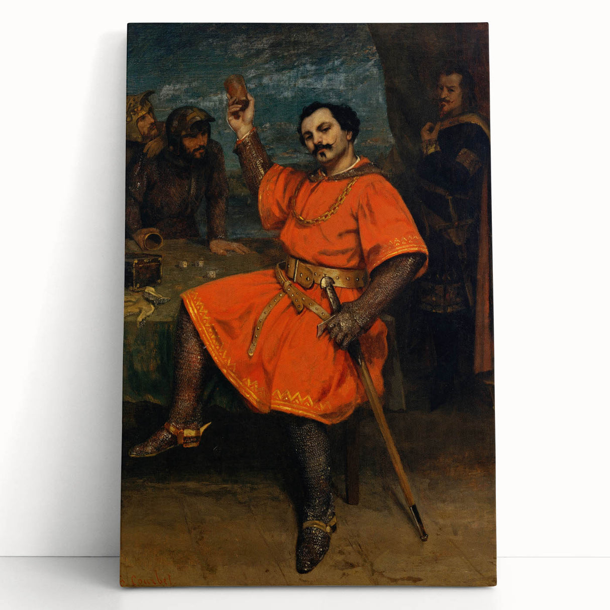 Realism Art Prints - Portrait of Louis Guéymard by Gustave Courbet