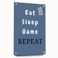 Eat Sleep Game Repeat – Gamer Wall Art for Boys Room