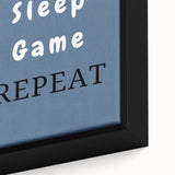 Eat Sleep Game Repeat – Gamer Wall Art for Boys Room