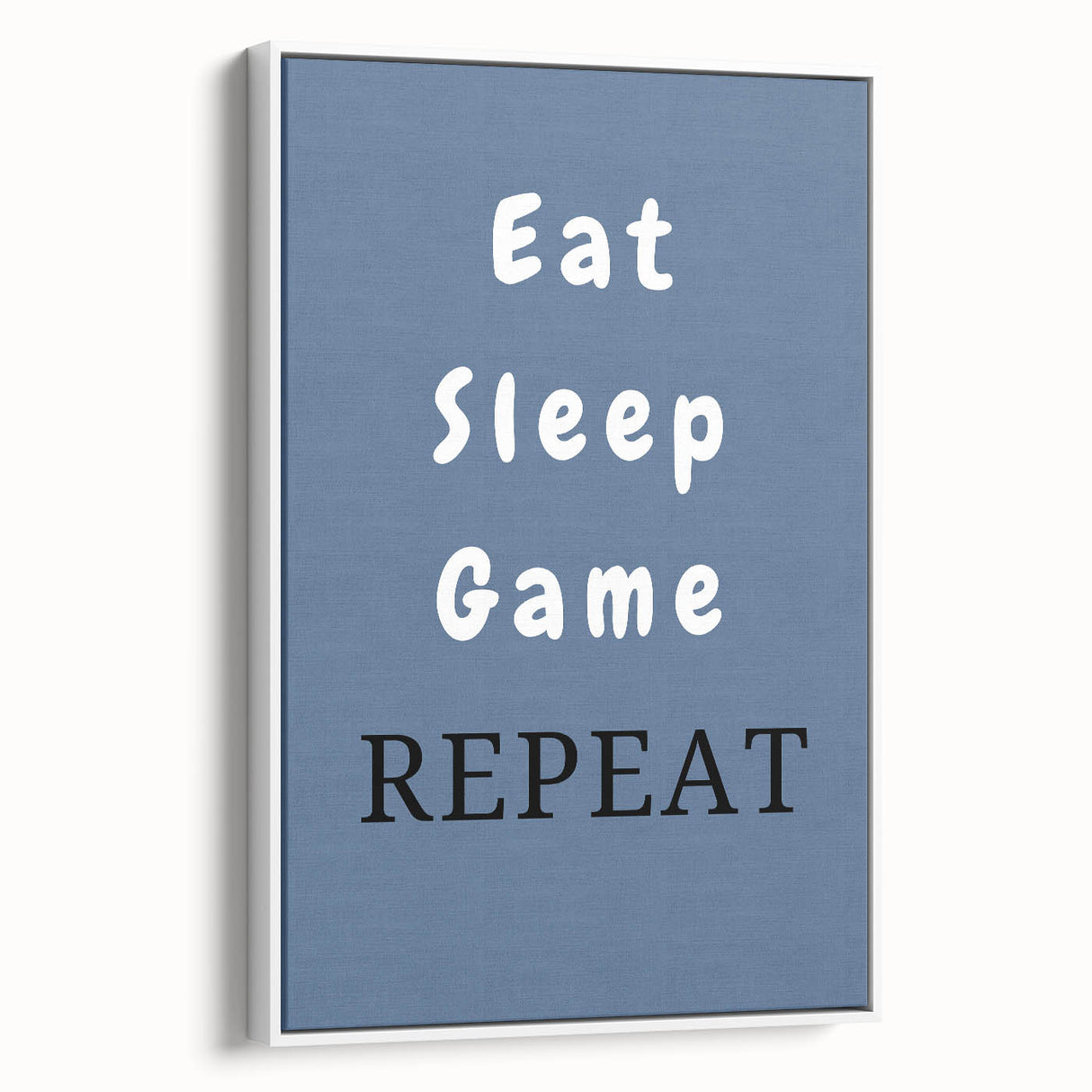 Eat Sleep Game Repeat – Gamer Wall Art for Boys Room