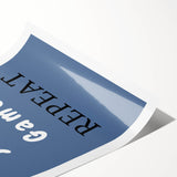 Eat Sleep Game Repeat – Gamer Wall Art for Boys Room