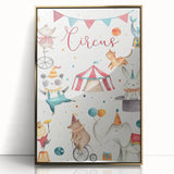 Whimsical Circus Nursery Wall Art - Baby Room Decor Print
