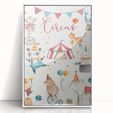 Whimsical Circus Nursery Wall Art - Baby Room Decor Print